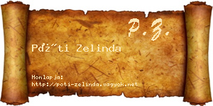 Póti Zelinda névjegykártya